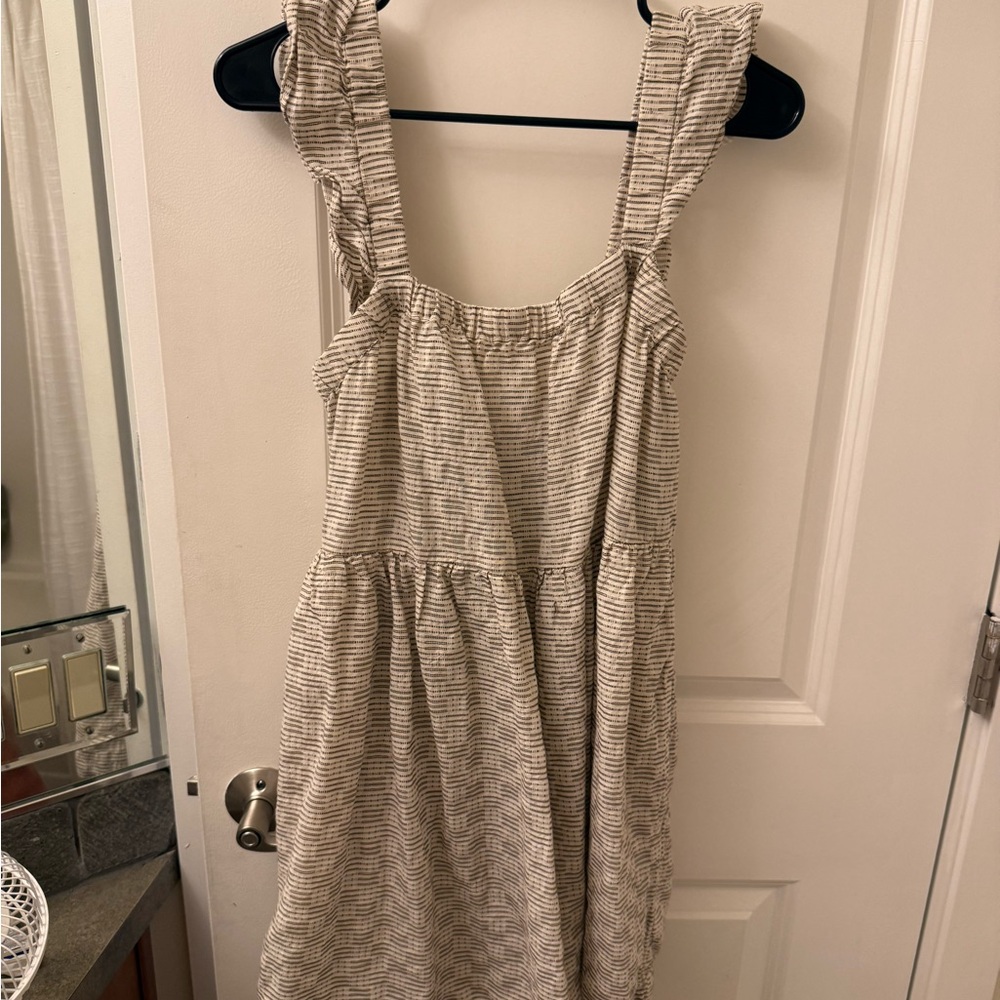 Madewell Dress in Cream and Brown Checker